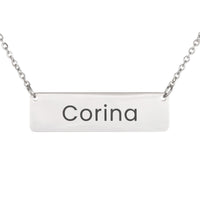 Load image into Gallery viewer, Corina Necklace – Personalized Name Chain - Custom Horizontal Bar Necklace for Women
