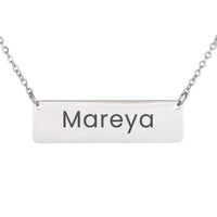 Load image into Gallery viewer, Mareya Necklace – Personalized Name Chain - Custom Horizontal Bar Necklace for Women
