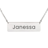 Load image into Gallery viewer, Janessa Necklace – Custom Name Horizontal Bar Necklace for Women
