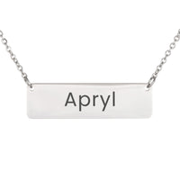 Load image into Gallery viewer, Apryl Necklace – Personalized Horizontal Bar Necklace for Women
