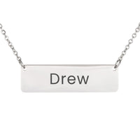 Load image into Gallery viewer, Drew Necklace – Custom Name Horizontal Bar Necklace for Women
