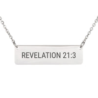 Load image into Gallery viewer, Revelation 21:3 Necklace - Comfort Scripture Jewelry, Grief Gift for Her

