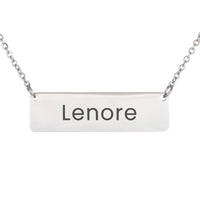 Load image into Gallery viewer, Lenore Necklace – Personalized Name Chain - Custom Horizontal Bar Necklace for Women
