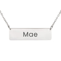 Load image into Gallery viewer, Mae Necklace – Custom Name Horizontal Bar Necklace for Women
