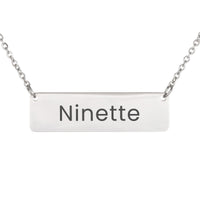 Load image into Gallery viewer, Ninette Necklace – Custom Name Horizontal Bar Necklace for Women
