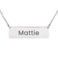 Load image into Gallery viewer, Mattie Necklace – Personalized Name Chain - Custom Horizontal Bar Necklace for Women
