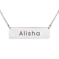 Load image into Gallery viewer, Alisha Necklace – Custom Name Horizontal Bar Necklace for Women
