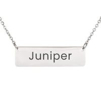 Load image into Gallery viewer, Juniper Necklace – Custom Name Horizontal Bar Necklace for Women
