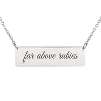Load image into Gallery viewer, Far Above Rubies Necklace - Gift for Wife, Proverbs 31_10 Women's Religious Jewelry
