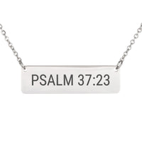 Load image into Gallery viewer, Psalm 37_23 Necklace - Guidance Bible Verse Gift for Her

