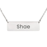 Load image into Gallery viewer, Shae Necklace – Custom Name Horizontal Bar Necklace for Women
