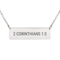 Load image into Gallery viewer, 2 Corinthians 1:3 Necklace - Grief Gift for Her, Dainty Comfort Bible Scripture Pendant
