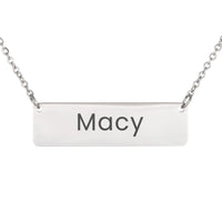 Load image into Gallery viewer, Macy Necklace – Custom Name Horizontal Bar Necklace for Women
