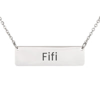 Load image into Gallery viewer, Fifi Necklace – Custom Name Horizontal Bar Necklace for Women
