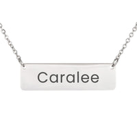 Load image into Gallery viewer, Caralee Necklace – Custom Name Horizontal Bar Necklace for Women
