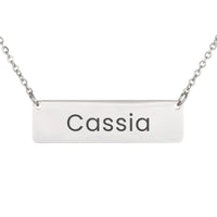 Load image into Gallery viewer, Cassia Necklace – Personalized Name Chain - Custom Horizontal Bar Necklace for Women
