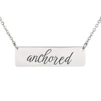 Load image into Gallery viewer, Anchored Engraved Necklace - Hope Bible Gift for Her
