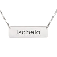 Load image into Gallery viewer, Isabela Necklace – Custom Name Horizontal Bar Necklace for Women
