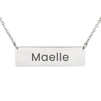 Load image into Gallery viewer, Maelle Necklace – Personalized Name Chain - Custom Horizontal Bar Necklace for Women
