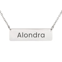 Load image into Gallery viewer, Alondra Necklace – Custom Name Horizontal Bar Necklace for Women
