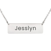 Load image into Gallery viewer, Jesslyn Necklace – Custom Name Horizontal Bar Necklace for Women
