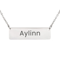 Load image into Gallery viewer, Aylinn Necklace – Custom Name Horizontal Bar Necklace for Women
