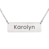 Load image into Gallery viewer, Karolyn Necklace – Custom Name Horizontal Bar Necklace for Women
