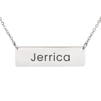 Load image into Gallery viewer, Jerrica Necklace – Custom Name Horizontal Bar Necklace for Women
