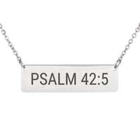 Load image into Gallery viewer, Psalm 42:5 Engraved Necklace - Hope Bible Verse Pendant, New Year Gift
