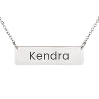 Load image into Gallery viewer, Kendra Necklace – Personalized Name Chain - Custom Horizontal Bar Necklace for Women
