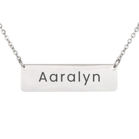 Load image into Gallery viewer, Aaralyn Necklace – Custom Name Horizontal Bar Necklace for Women
