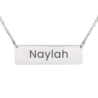 Load image into Gallery viewer, Naylah Necklace – Personalized Name Chain - Custom Horizontal Bar Necklace for Women
