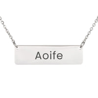 Load image into Gallery viewer, Aoife Necklace – Personalized Horizontal Bar Necklace for Women
