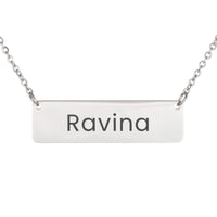 Load image into Gallery viewer, Ravina Necklace – Personalized Name Chain - Custom Horizontal Bar Necklace for Women
