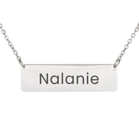 Load image into Gallery viewer, Nalanie Necklace – Custom Name Horizontal Bar Necklace for Women
