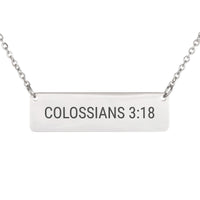 Load image into Gallery viewer, Colossians 3:18 Necklace - Wedding Religious Jewelry, Bridal Gift
