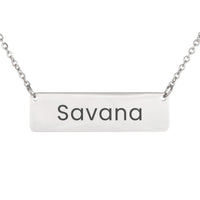 Load image into Gallery viewer, Savana Necklace – Personalized Name Chain - Custom Horizontal Bar Necklace for Women
