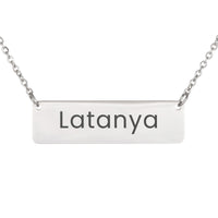 Load image into Gallery viewer, Latanya Necklace – Custom Name Horizontal Bar Necklace for Women
