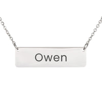 Load image into Gallery viewer, Owen Necklace – Custom Name Horizontal Bar Necklace for Women
