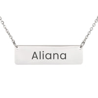 Load image into Gallery viewer, Aliana Necklace – Custom Name Horizontal Bar Necklace for Women
