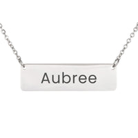 Load image into Gallery viewer, Aubree Necklace – Custom Name Horizontal Bar Necklace for Women
