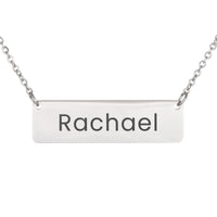 Load image into Gallery viewer, Rachael Necklace – Custom Name Horizontal Bar Necklace for Women
