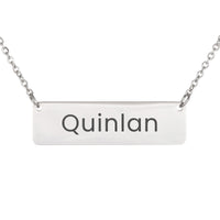 Load image into Gallery viewer, Quinlan Necklace – Custom Name Horizontal Bar Necklace for Women
