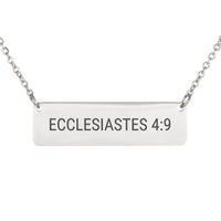 Load image into Gallery viewer, Ecclesiastes 4:9 Necklace - Wedding Religious Pendant, Anniversary Gift for Wife
