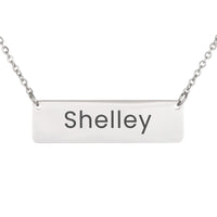 Load image into Gallery viewer, Shelley Necklace – Custom Name Horizontal Bar Necklace for Women
