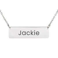 Load image into Gallery viewer, Jackie Necklace – Personalized Name Chain - Custom Horizontal Bar Necklace for Women
