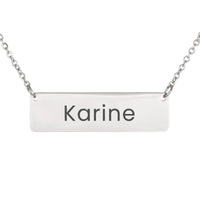 Load image into Gallery viewer, Karine Necklace – Personalized Name Chain - Custom Horizontal Bar Necklace for Women
