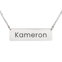 Load image into Gallery viewer, Kameron Necklace – Custom Name Horizontal Bar Necklace for Women
