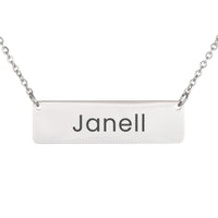 Load image into Gallery viewer, Janell Necklace – Personalized Name Chain - Custom Horizontal Bar Necklace for Women

