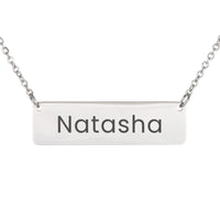 Load image into Gallery viewer, Natasha Necklace – Custom Name Horizontal Bar Necklace for Women

